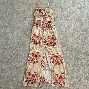 Floral Tan Sundress